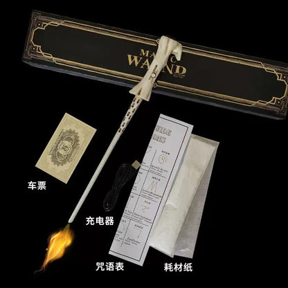 Harry Potter Fire-Breathing Magic Wand | Rechargeable Cosplay Prop with Gift Box